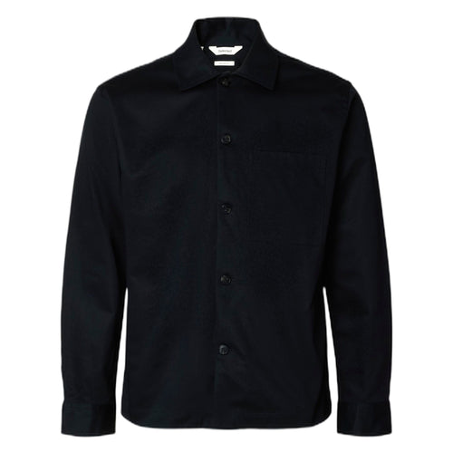 SELECTED HOMME camicia selected homme tate heavy twill overshirt - nero da uomo