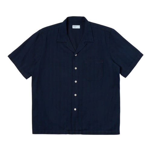 UNIVERSAL WORKS camicia universal works road shirt - washed indigo da uomo
