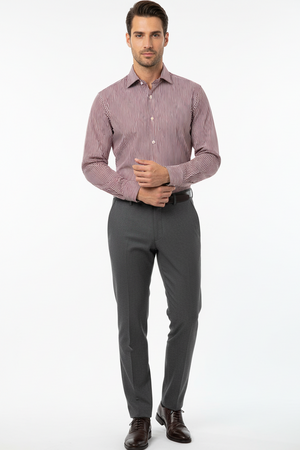 Camicia uomo Bagutta - Righe - Bianco/Rosso