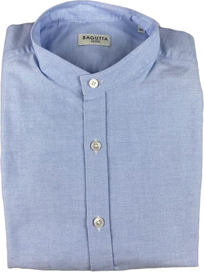 Camicia uomo Bagutta - Colletto coreano - tinta unita - Colore celeste -
