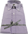 Camicia uomo Bagutta - Righe - Button down - bianco/lilla