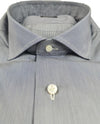 Camicia uomo Barba - Fantasia millerighe - Collo francese - Colore bianco/denim