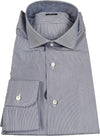 Camicia uomo Barba - Fantasia millerighe - Collo francese - Colore bianco/denim