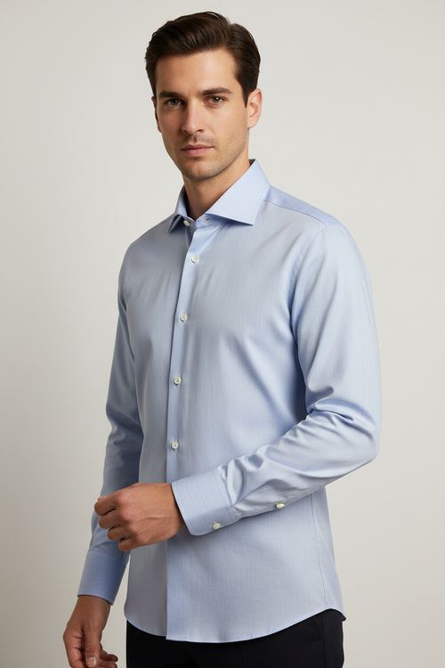 Camicia uomo Barba - Tinta unita - Colore Azzurro
