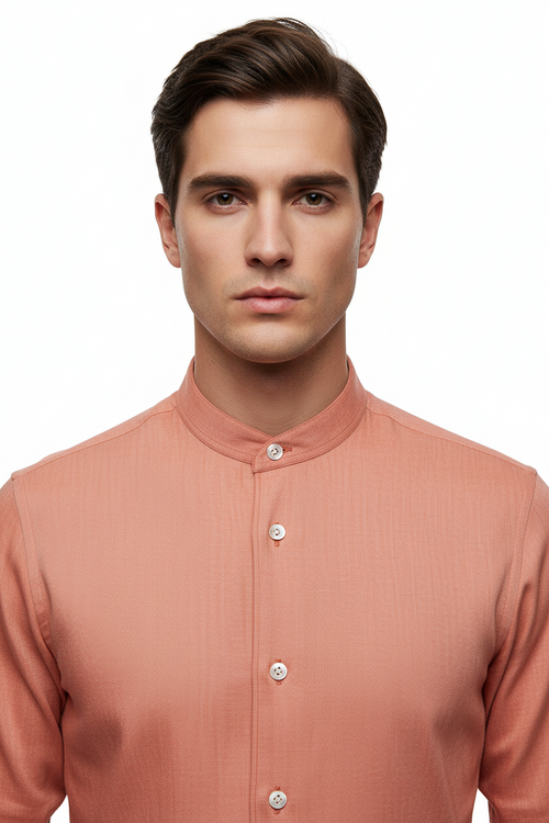 Camicia uomo Borriello - Coreana - Arancio