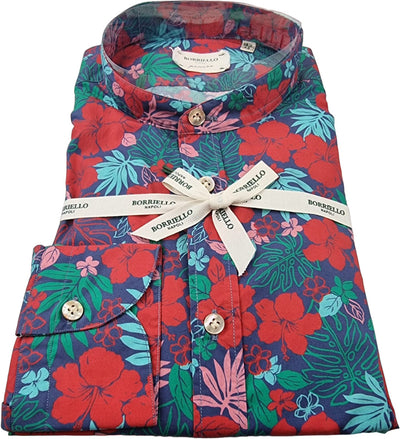 Camicia uomo Borriello - Fiori - Coreana