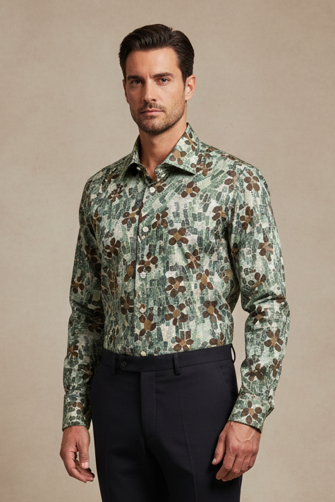 Camicia uomo Borriello - fiori