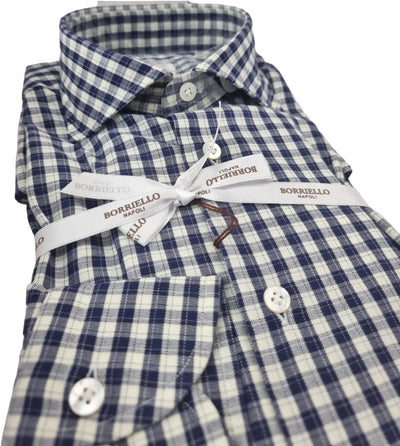 Camicia uomo Borriello Napoli -  Collo francese - quadri