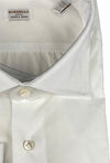 Camicia uomo Borriello Napoli  - Polso gemelli - Tinta unita bianco