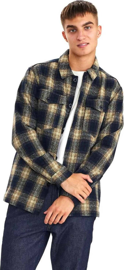 Camicia Uomo Flanella Anerkjendt Aklion Thick Check Overshirt Camicia Fantasia Quadri Moda/Uomo/Abbigliamento/T-shirt polo e camicie/Camicie casual Snotshop - Roma, Commerciovirtuoso.it