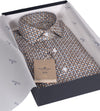 Camicia uomo Sonrisa - Fantasia - collo francese - Marrone/celeste/beige