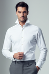 Camicia uomo Sonrisa - Tinta unita - Bianco collo francese