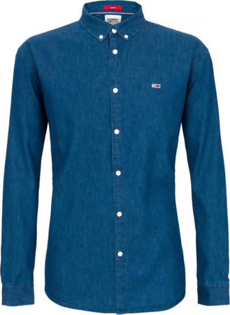 Camicia Uomo Tommy Hilfiger Jeans 100% Cotone Lavabile in Lavatrice Camicia Casual Stretch Colletto Button Down Maniche Lunghe Logo Ricamato Moda/Uomo/Abbigliamento/T-shirt polo e camicie/Camicie casual Euforia - Bronte, Commerciovirtuoso.it