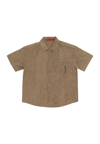 ACUPUNCTURE Camicia Manica Corta Uomo Acu Shirt Khaki da uomo