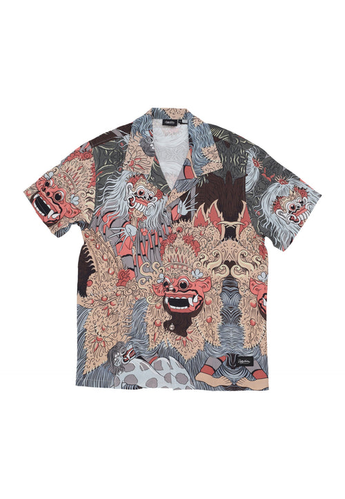 DOLLY NOIRE Camicia Manica Corta Uomo Barong and Rangda Bowling Shirt Multi da uomo