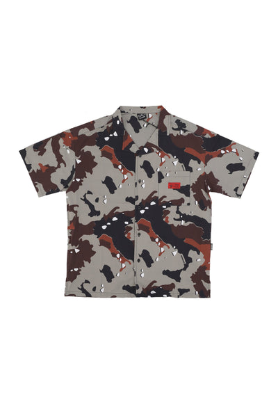PROPAGANDA Camicia Manica Corta Uomo Desert Commando Shirt Camo da uomo