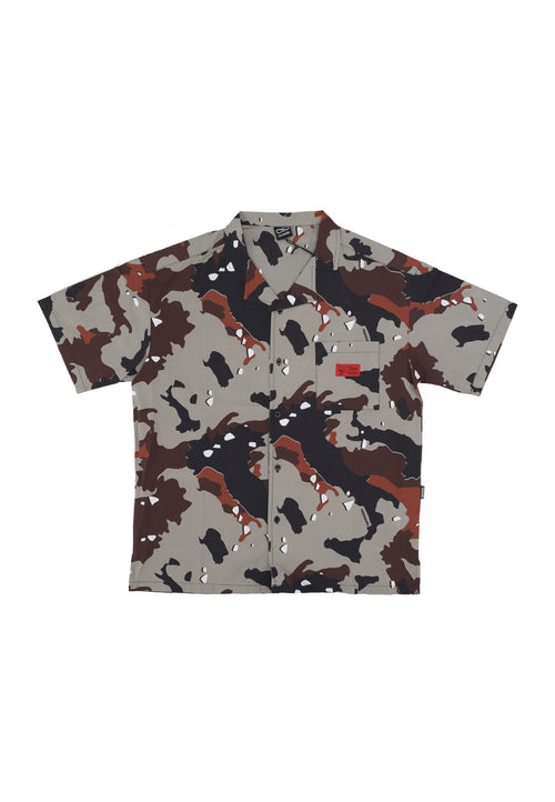 PROPAGANDA Camicia Manica Corta Uomo Desert Commando Shirt Camo da uomo