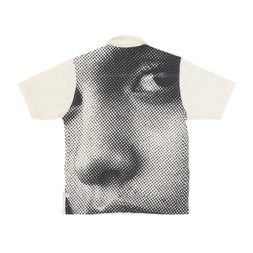 THE HUNDREDS Camicia Manica Corta Uomo Face Woven Off White da uomo