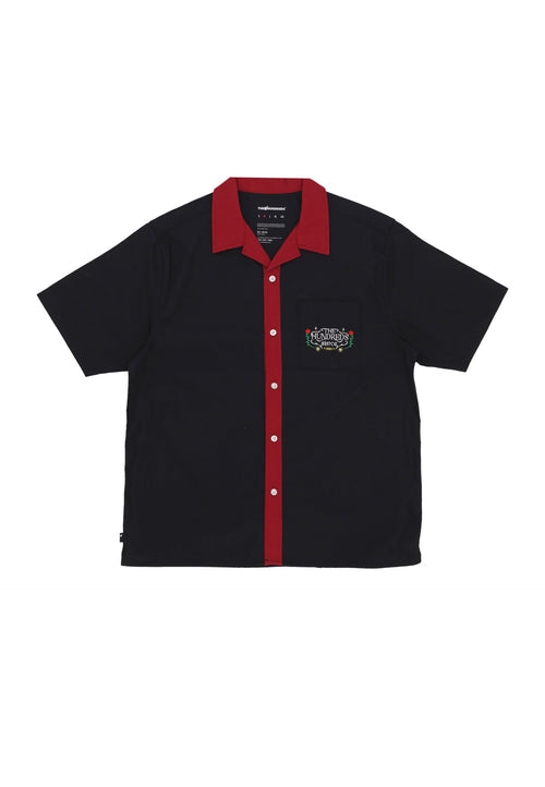 THE HUNDREDS Camicia Manica Corta Uomo Giles Woven Black da uomo