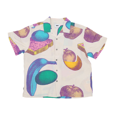 OBEY Camicia Manica Corta Uomo Malice Woven Unbleached Multi da uomo