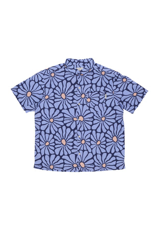 IRIEDAILY Camicia Manica Corta Uomo Resorio Shirt Dove Blue da uomo