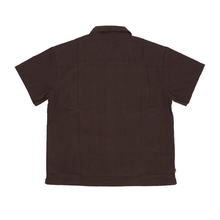 OBEY Camicia Manica Corta Uomo Sunrise Woven Shirt Java Brown da uomo