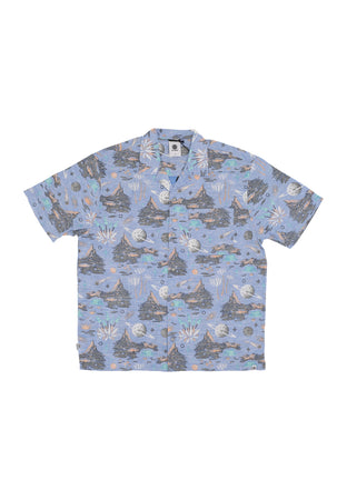 ELEMENT Camicia Manica Corta Uomo Thalweg Shirt Saturn Camp Blue da uomo
