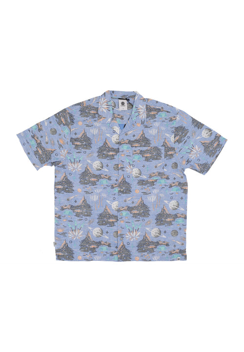ELEMENT Camicia Manica Corta Uomo Thalweg Shirt Saturn Camp Blue da uomo