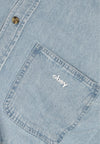 OBEY Camicia Manica Lunga Uomo Bigwig Dean Denim Woven Light Indigo da uomo