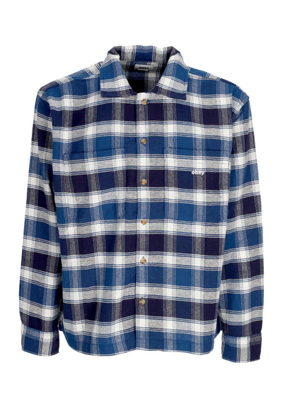 OBEY Camicia Manica Lunga Uomo Bigwig Hugo Woven Academy Navy/multi da uomo