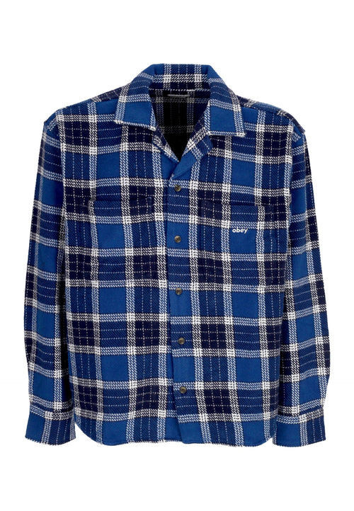 OBEY Camicia Manica Lunga Uomo Bigwig Picture Woven Limoges Multi da uomo