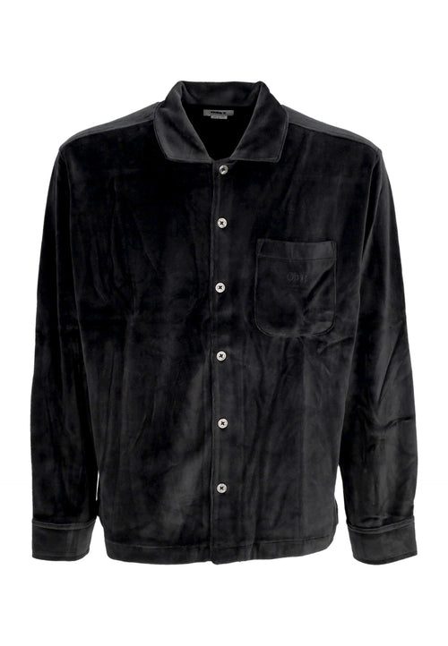 OBEY Camicia Manica Lunga Uomo Capital Button Up L/s Shirt Black da uomo