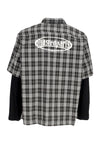 WASTED PARIS Camicia Manica Lunga Uomo Yard Tartan Shirt Age Black/white da uomo