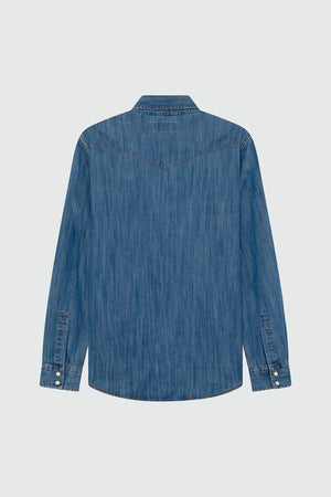 Roy Roger's camicia uomo in denim blu Martin regular fit