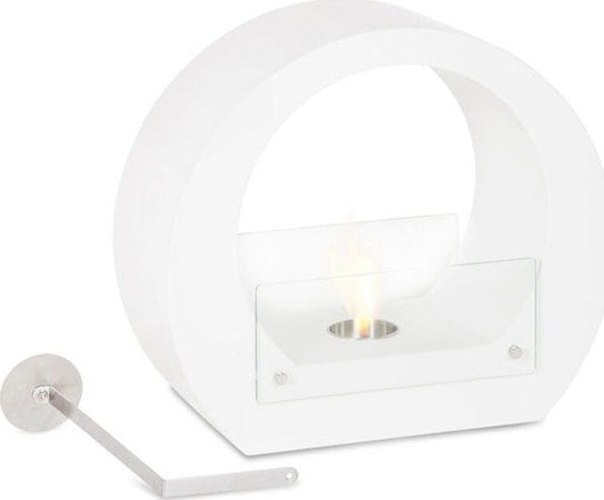 Caminetto bioetanolo da appoggio bianco ovo Fai da te/Prodotti per la costruzione/Riscaldamento e raffreddamento/Sistemi mobili di climatizzazione/Riscaldamento/Caminetti gel ed etanolo Led Mall Home - Napoli, Commerciovirtuoso.it
