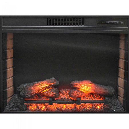 Camino da terra elettrico con cornice, termoventilatore a fiamma finta da 1800 W