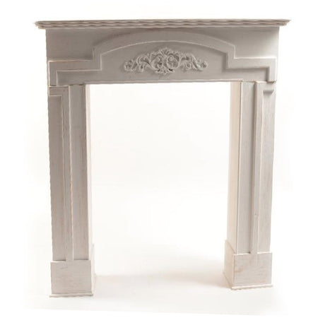 Struttura caminetto natalizio in legno per decorazioni natalizie h 95 cm