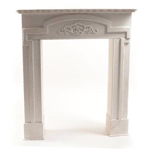 Struttura caminetto natalizio in legno per decorazioni natalizie h 95 cm