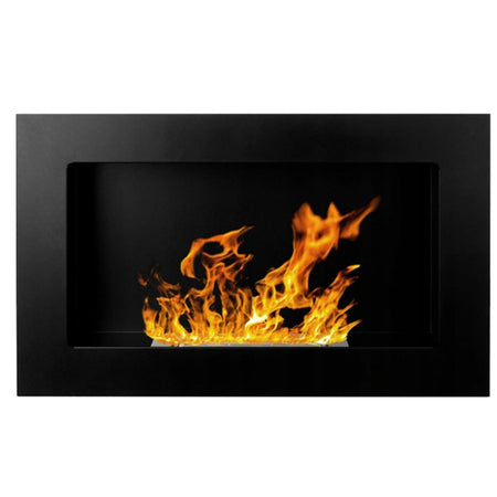 Camino a Bioetanolo da incasso "Pisa" in Acciaio da 2 Kw arredamento Moderno 65 cm