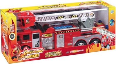 Camion-Pompiere-Pompieri-Bump-And-Go-Con-Luci-Suoni-Cambio-Direzione-Giocattoli