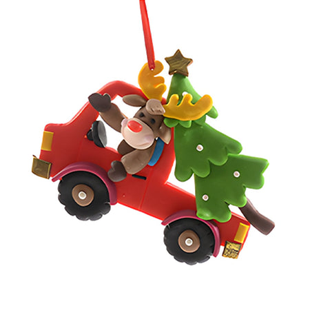 Pendente per albero di Natale "Christmas" in argilla morbida da 1,5 cm