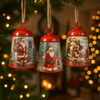 Campana decorata in metallo Babbo Natale per decorazioni natalizie