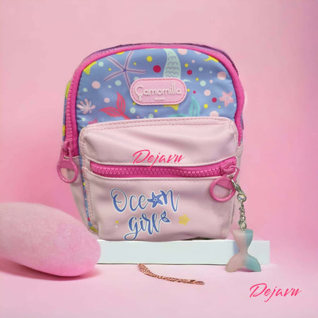 Camomilla Zainetto per Bambine Small Backpack Ocean Girl Seven Zaino Piccolo Con Zip