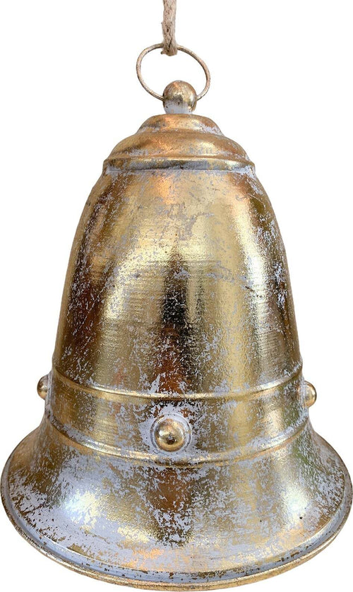 Campana in metallo oro anticato decorazione natalizia da Ø 20 x h 24 cm Casa e cucina/Decorazioni per interni/Addobbi e decorazioni per ricorrenze/Decorazioni natalizie/Ghirlande e corone MagiediNatale.it - Altamura, Commerciovirtuoso.it