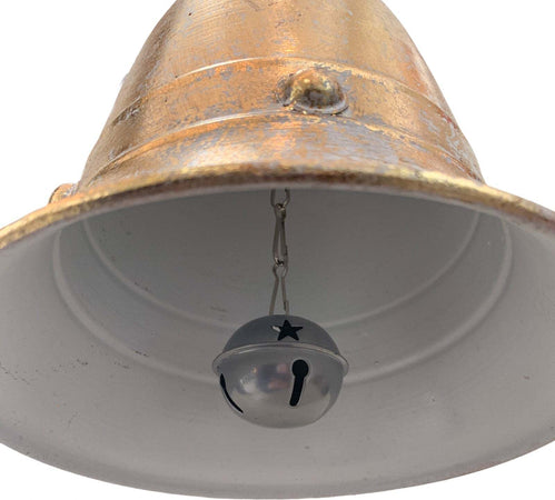 Campana in metallo oro anticato decorazione natalizia da Ø 20 x h 24 cm Casa e cucina/Decorazioni per interni/Addobbi e decorazioni per ricorrenze/Decorazioni natalizie/Ghirlande e corone MagiediNatale.it - Altamura, Commerciovirtuoso.it