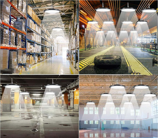 CAMPANA-LED-UFO-FARO-INDUSTRIALE-300W-LAMPADA-SOSPENSIONE-SLIM-LUCE-FREDDA-o-NATURALE--IP65