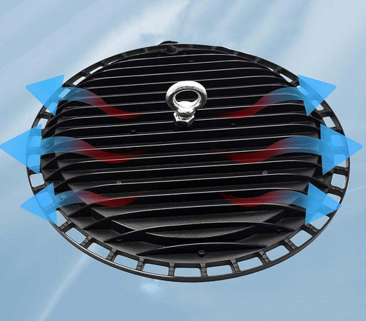 CAMPANA-LED-UFO-FARO-INDUSTRIALE-300W-LAMPADA-SOSPENSIONE-SLIM-LUCE-FREDDA-o-NATURALE--IP65