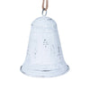Pendente campana in metallo colore bianco per decorazioni natalizie