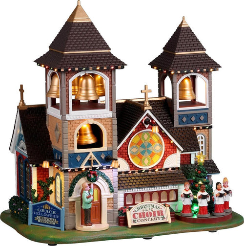 Campane di Natale, edificio animato per villaggio di Natale con luci e musica Casa e cucina/Decorazioni per interni/Addobbi e decorazioni per ricorrenze/Decorazioni natalizie/Oggettistica MagiediNatale.it - Altamura, Commerciovirtuoso.it