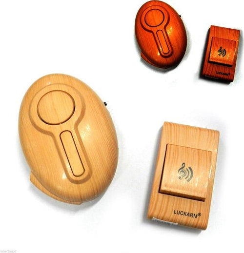 Campanello-Per-Porta-Emergenze-Wireless-Digitale-Senza-Fili-Legno-Casa-Ufficio